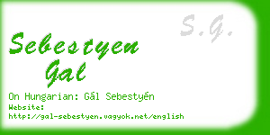 sebestyen gal business card
