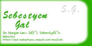 sebestyen gal business card